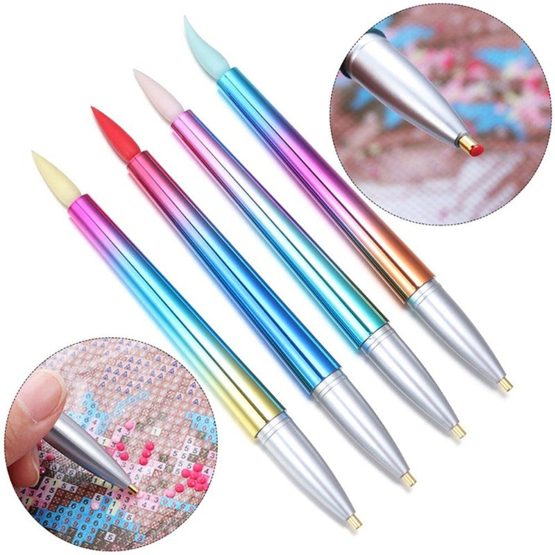 1pc Diamond Painting Point Drill Gradient Color Candle Head Shape Pen