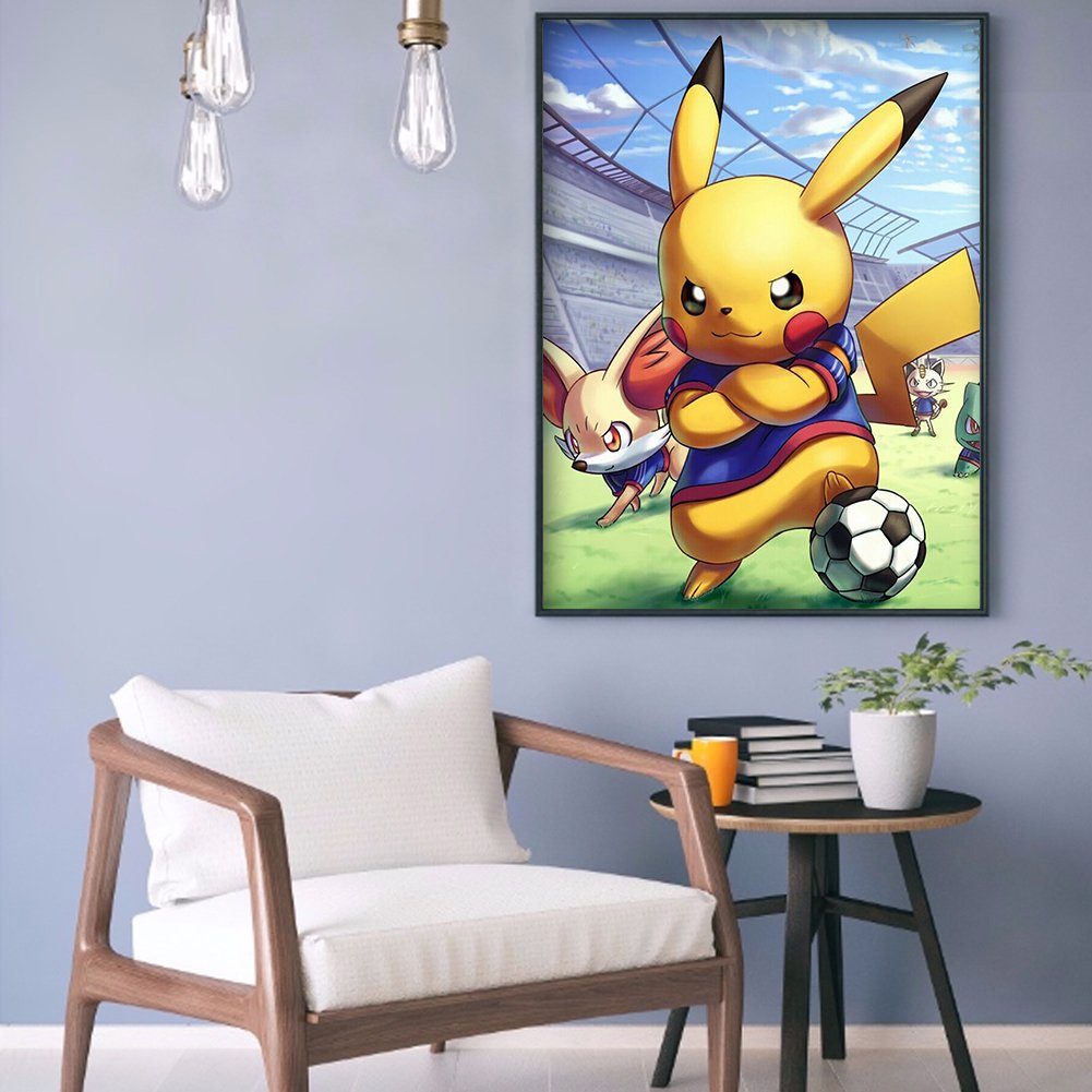 Diamond Painting - Full Round - Pikachu and Football