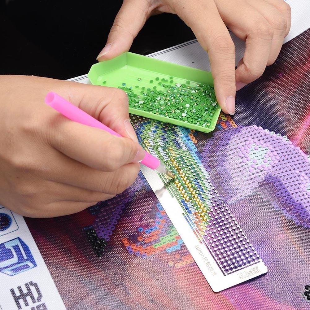 DIY Diamond Painting Fix Tools Set Drawing Ruler+3 Fixed Pens+Case Kits