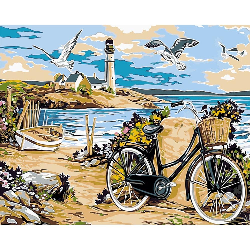 Paint By Number Oil Painting Seaside Scenery (40*50cm)