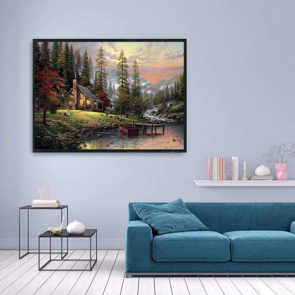 11ct Stamped Cross Stitch - Quiet River (36*46cm)