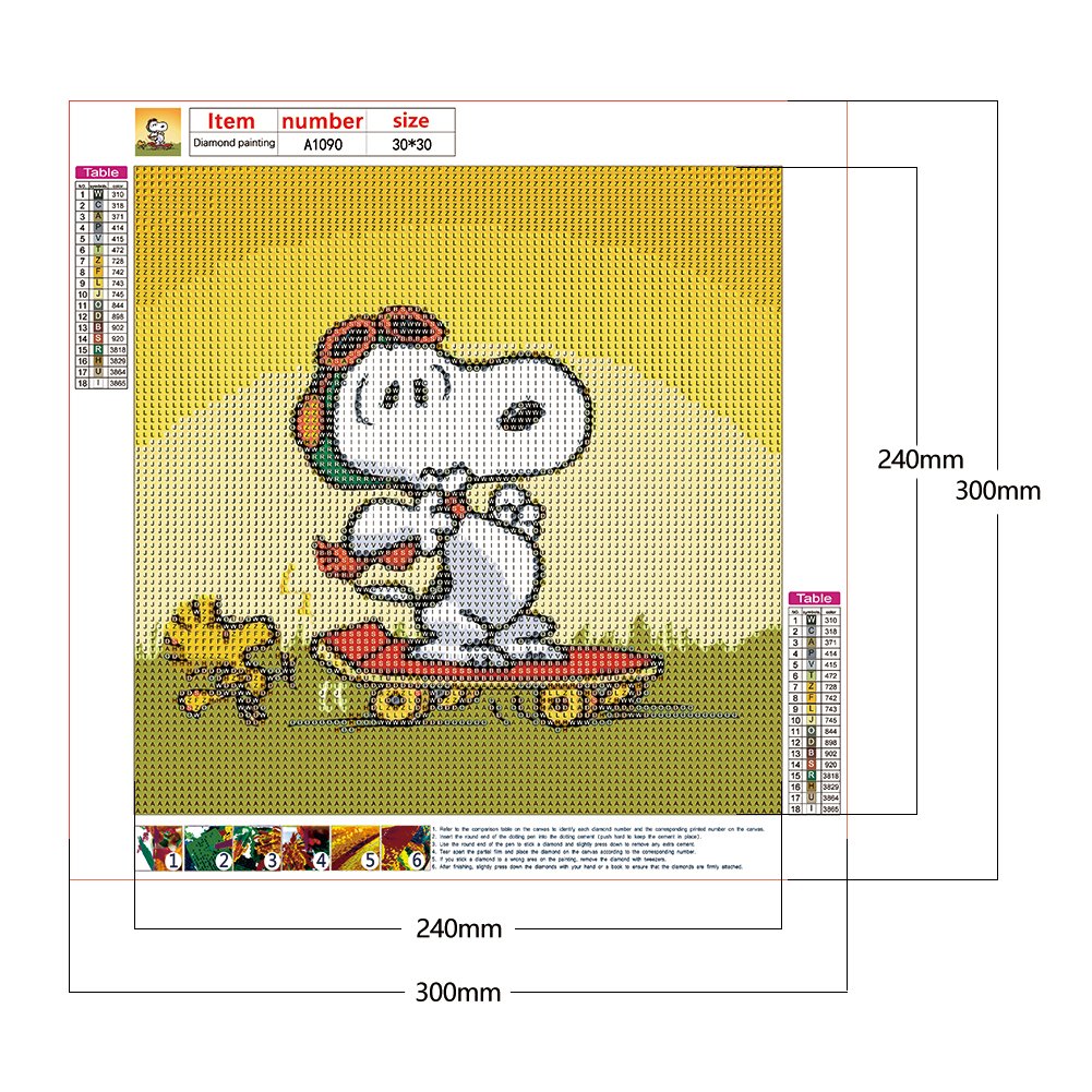 5D DIY Diamond Painting Kit - Full Round - Snoopy