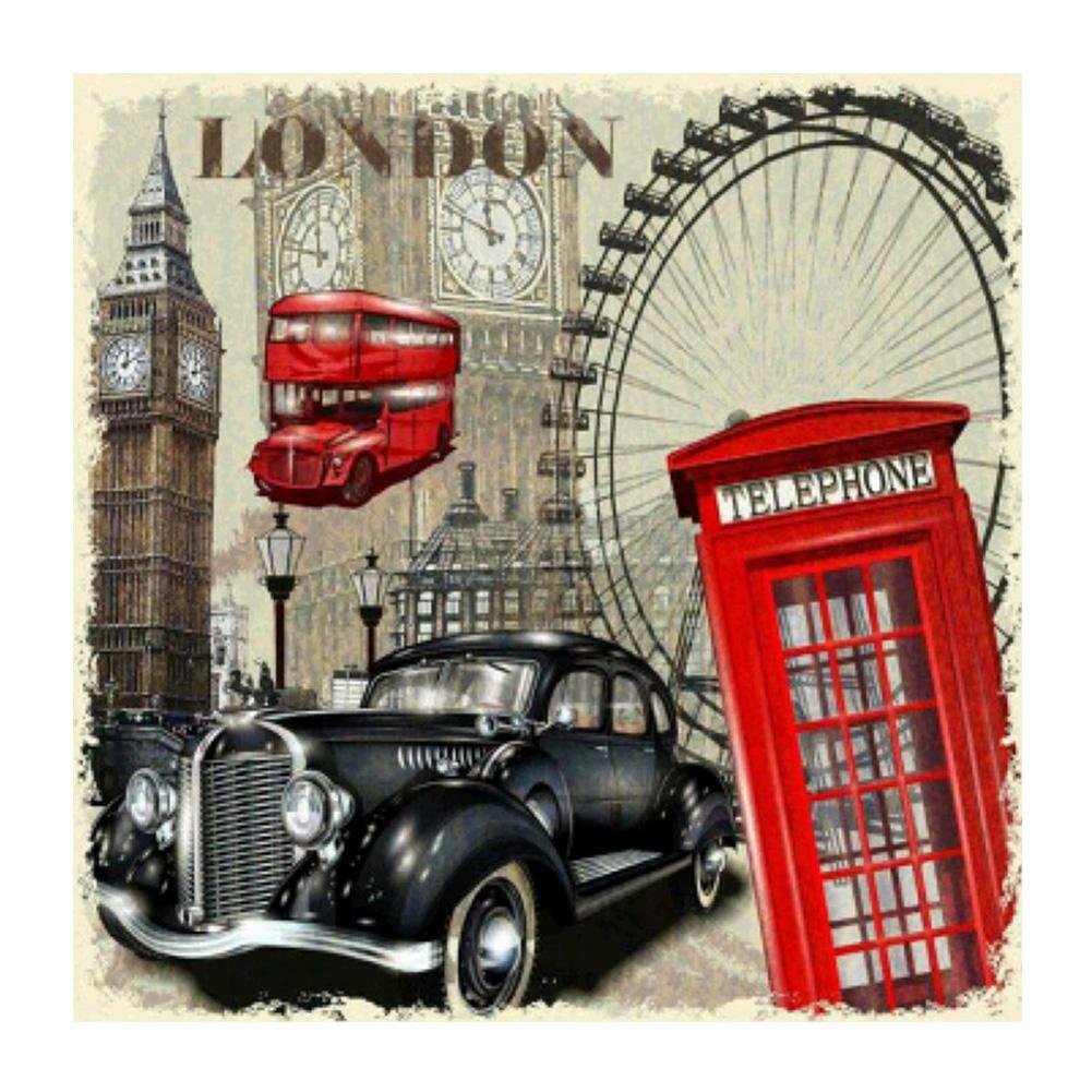 5D Diy Diamond Painting Kit Full Round Beads London Moment