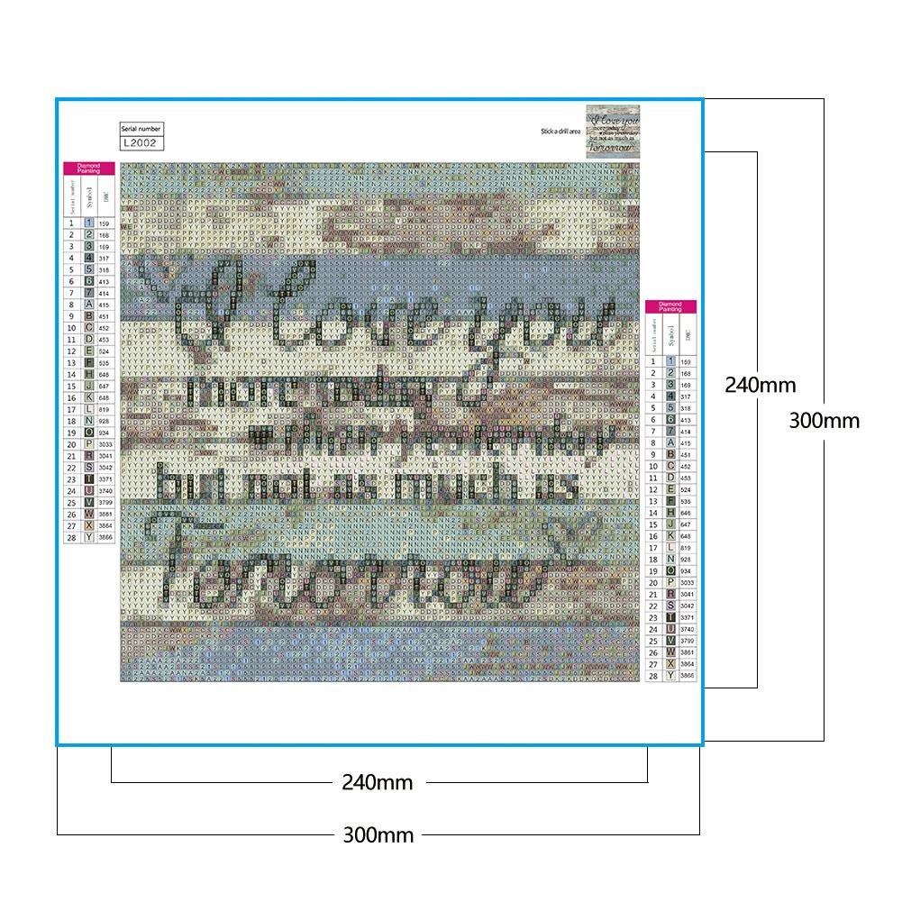 Diamond Painting - Full Round - I Love You