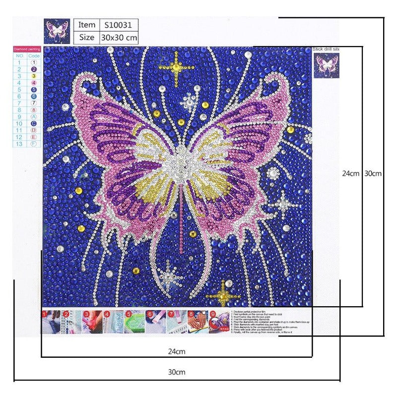 DIY 5D Crystal Rhinestone Diamond Painting Kit Butterfly 5D DIY Special Shaped Rhinestones