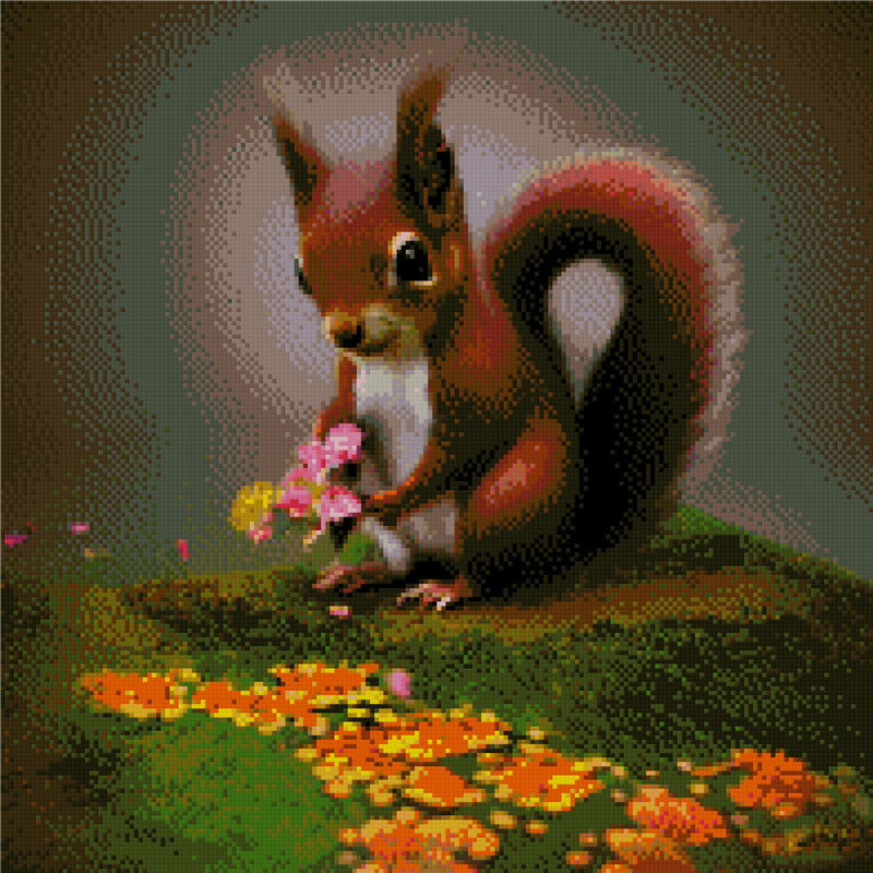 Squirrel | Full Round/Square Diamond Painting Kits 40x40cm 50x50cm B