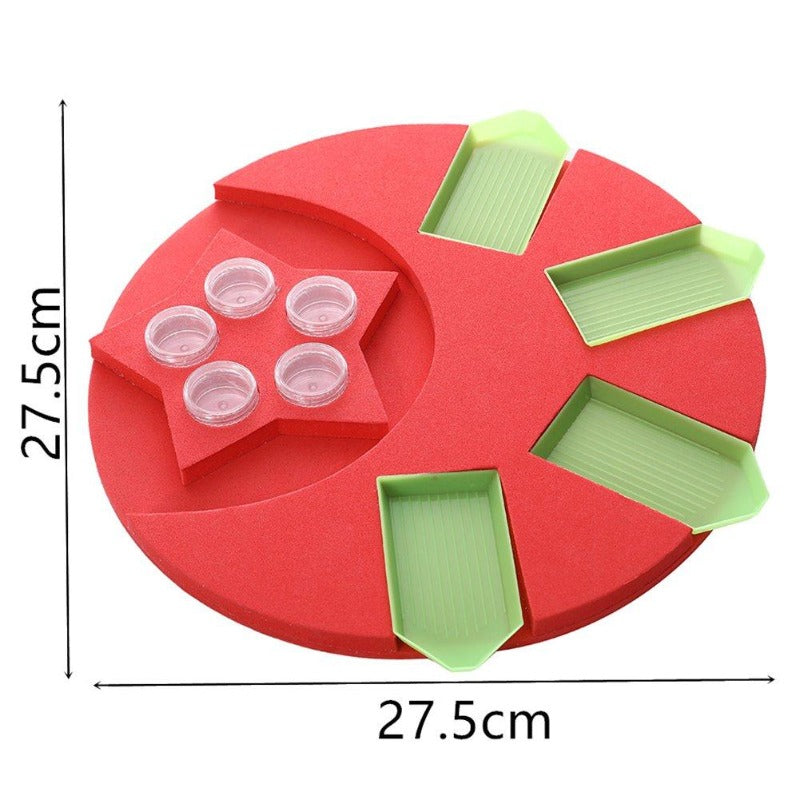 9pcs Diamond Painting Tool Kit Foam Storage Tray Durable Rhinestone Box Set
