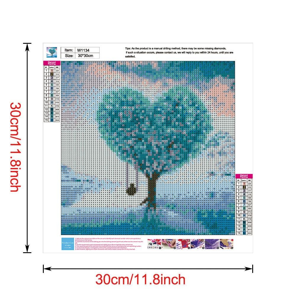 5D DIY Diamond Painting Kit - Full Round - Love Tree A