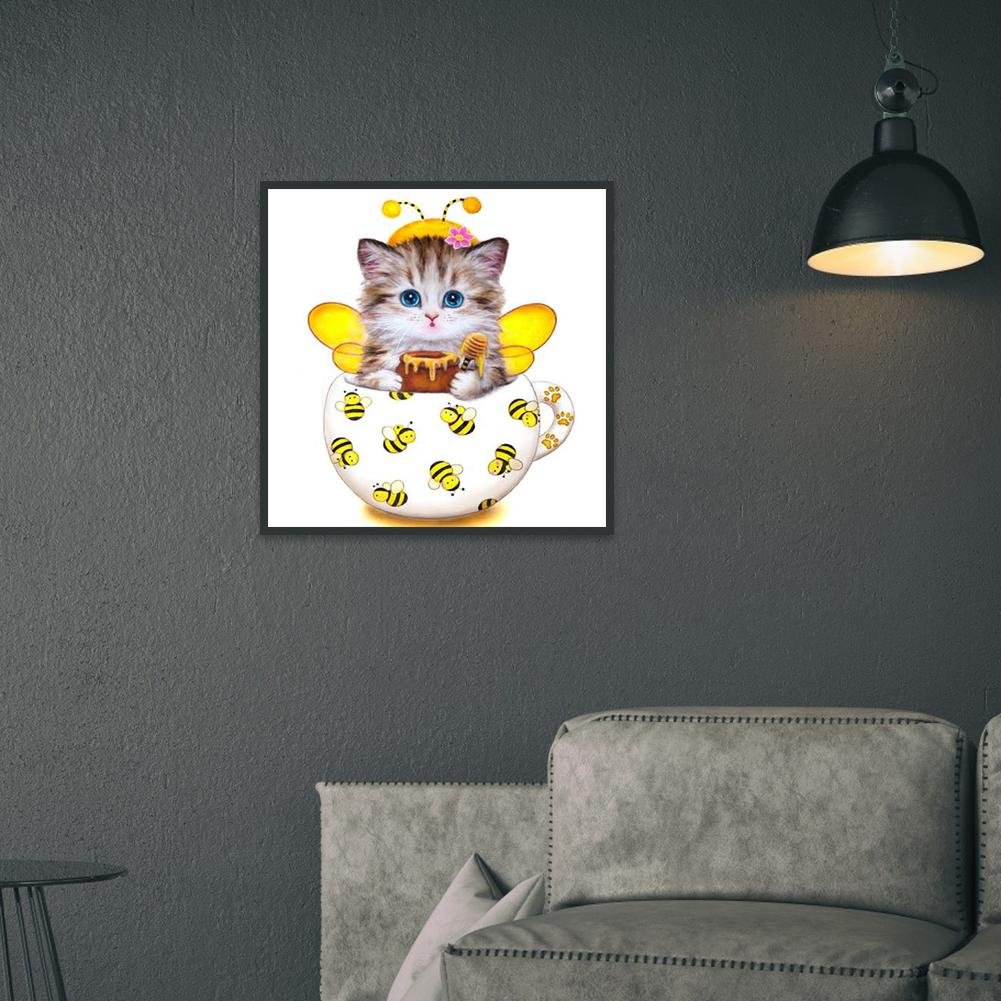 Diamond Painting - Full Round - Cup Cat