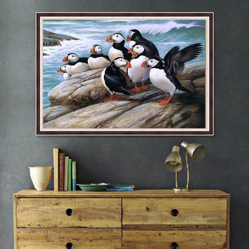 Diamond Painting - Full Round - Puffins