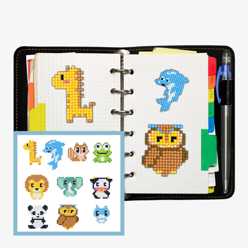 10pcs Kids Funny Toy Diamond Painting Animal Stickers Easy DIY Art Craft