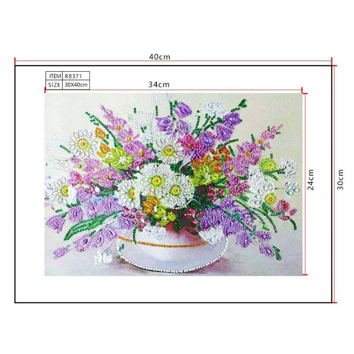 Pintura Diamante - Cristal Strass - Flor