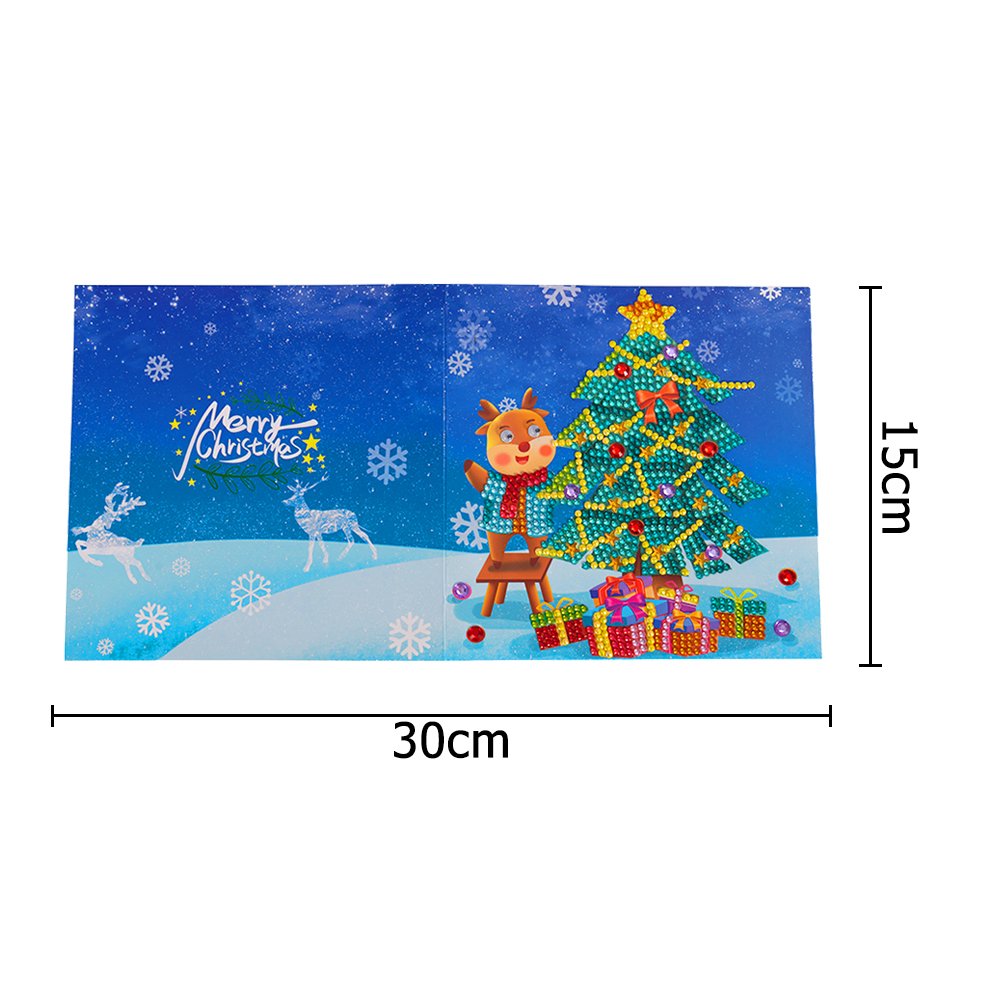 DIY Diamond Painting Greeting Card - Christmas Tree
