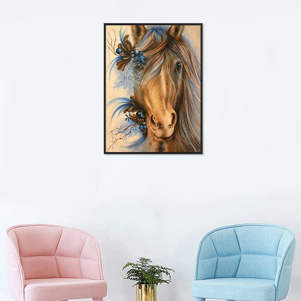 Pintura Diamante - Rodada Completa - Cabeça de Cavalo