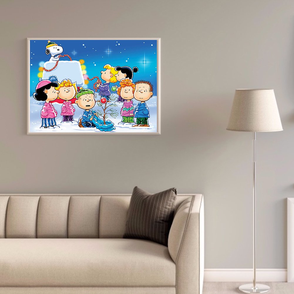 Pintura de diamante - rodada completa - crianças fofas