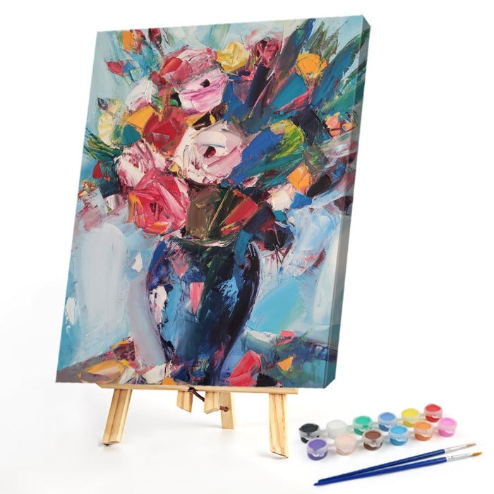 Flower Hand Painted Acrylic Drawing Coloring Picture Home Decor