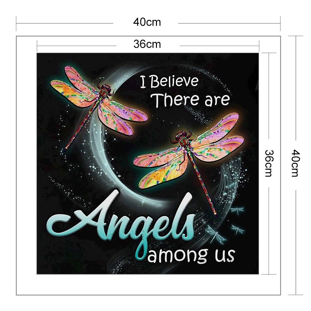 11ct Estampado Ponto Cruz - Letra Libélula (40*40cm)