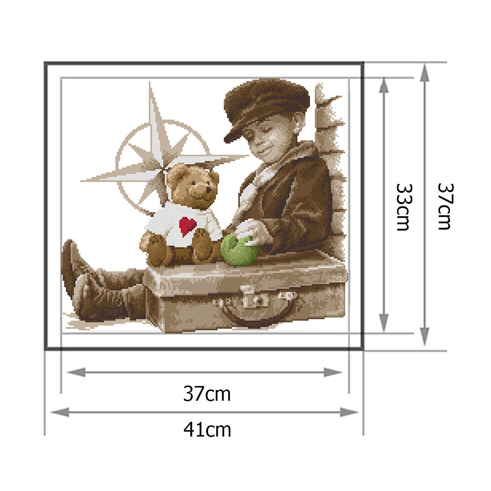 14ct Stamped Cross Stitch - Childhood(41*37cm)