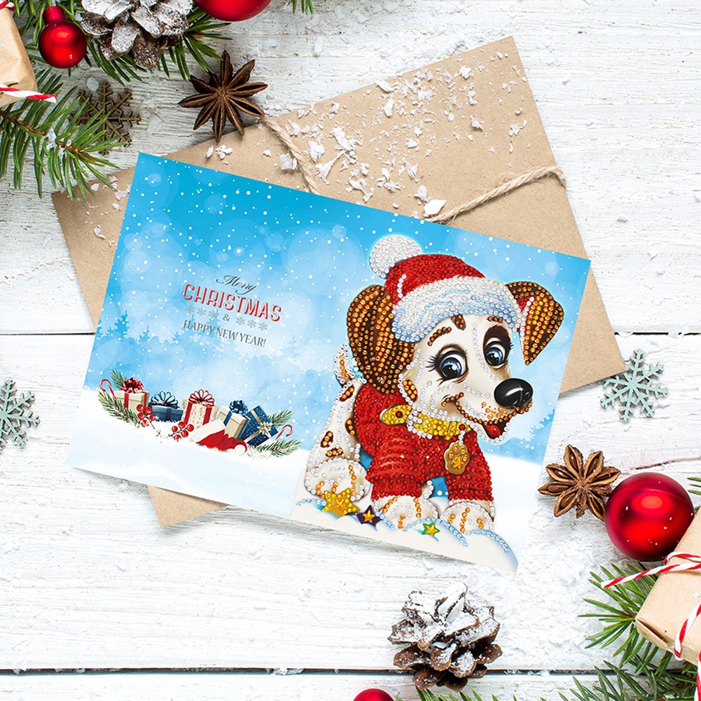 DIY Diamond Painting Greeting Card - Dog B
