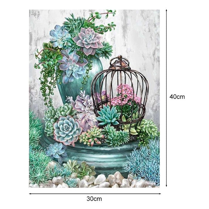 Flower DIY Oil Coloring Canvas Paint Drawing Pictures Living Room Wall Art