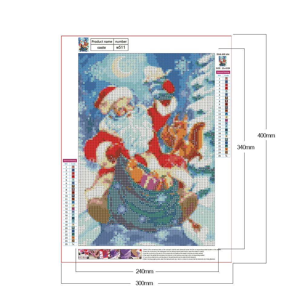 Diamond Painting - Full Round - Santa Claus M