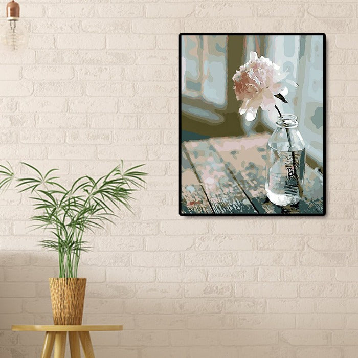 Hand Painted Drawing Acrylic Canvas Flower Wall Art Craft Decor