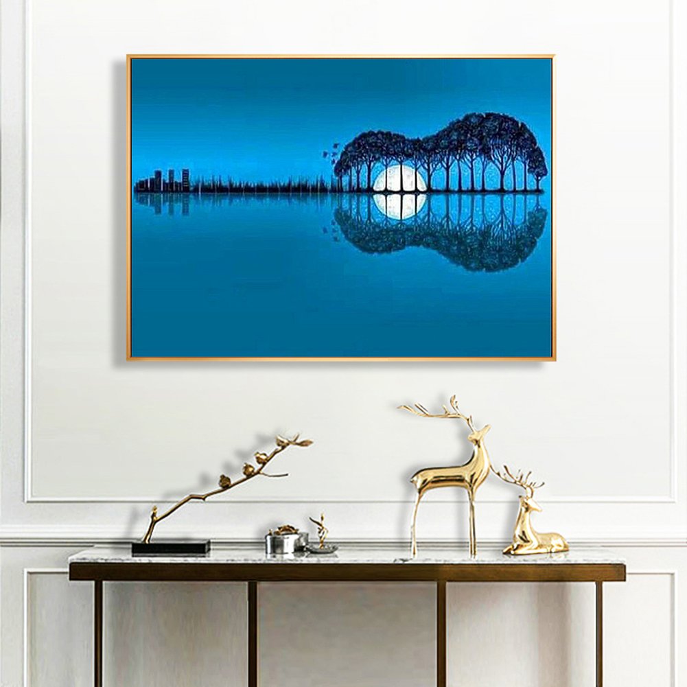 11ct Estampado Ponto Cruz - Lago (40*50cm)