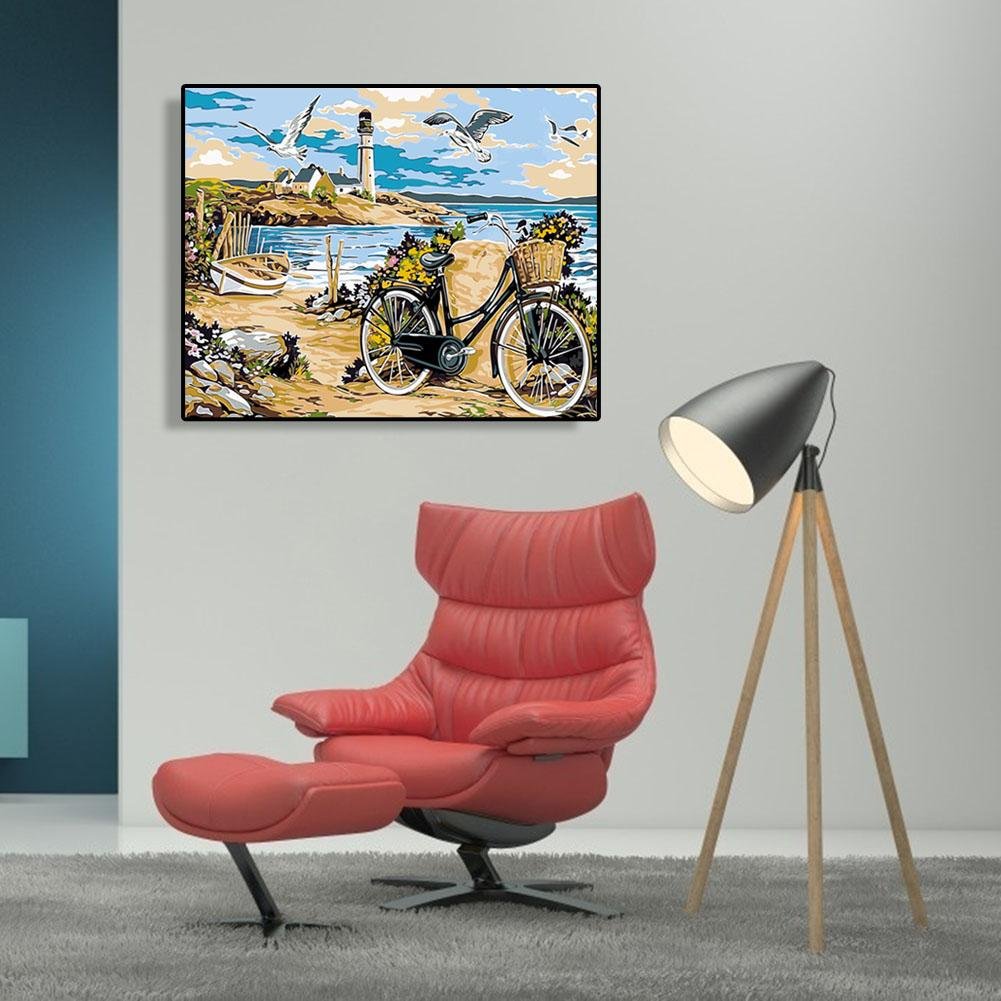 Paint By Number - Oil Painting - Seaside Scenery (40*50cm)