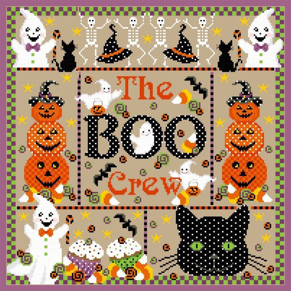 11ct Stamped Cross Stitch Halloween (30*30cm)
