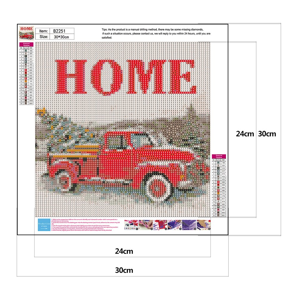 Diamond Painting - Full Round - Red Car A
