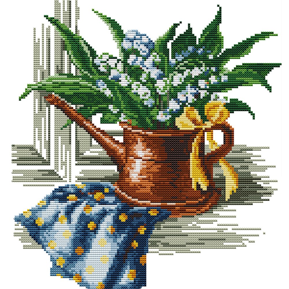 14ct Stamped Cross Stitch Flower (33*31cm)