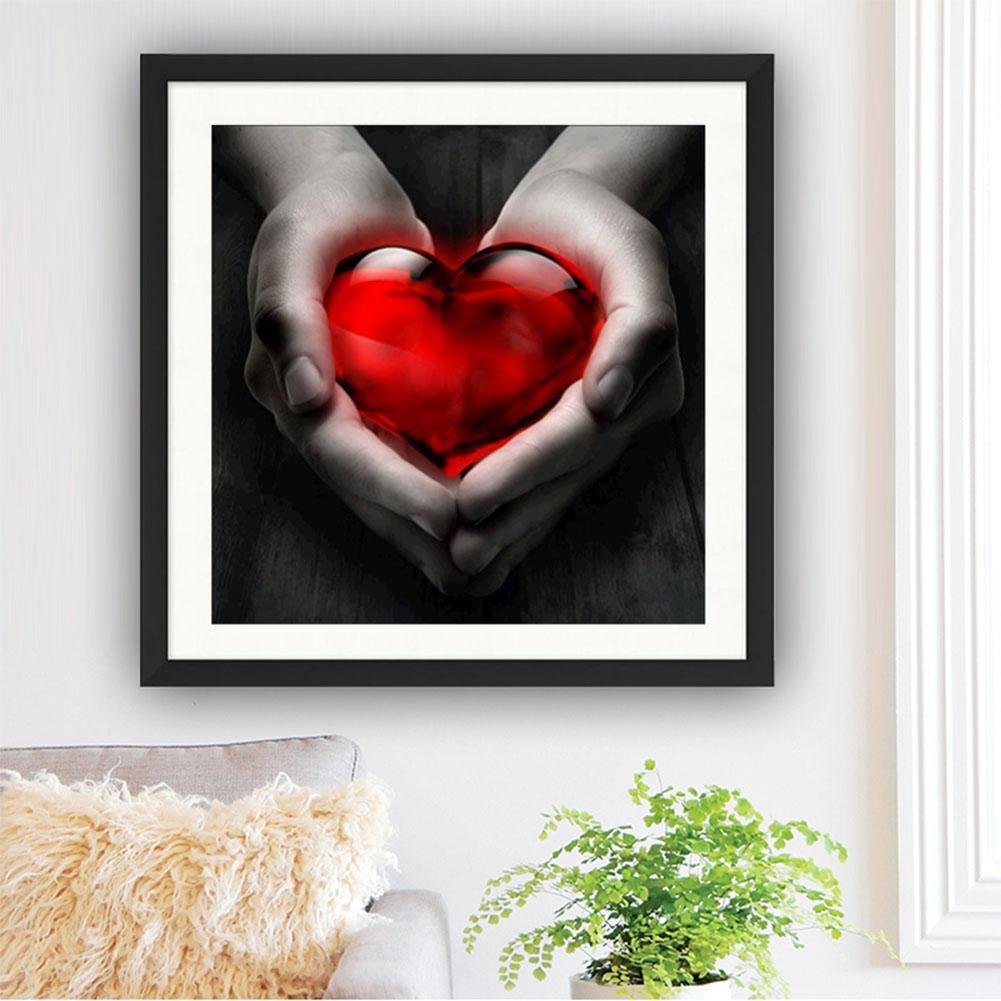 Diamond Painting - Partial Round - Red Heart