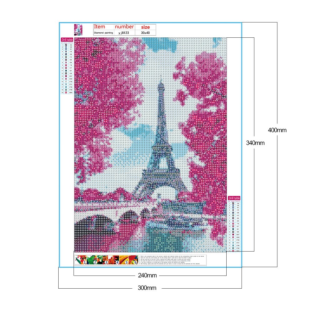 Diamond Painting - Full Round - Eiffel Tower