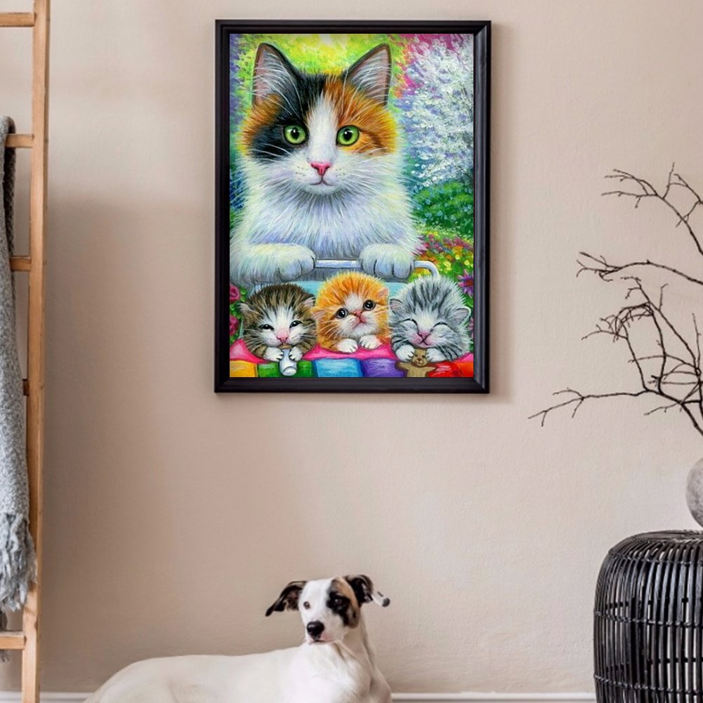 Diamond Painting - Full Round - Cats Animal