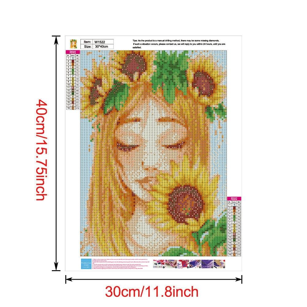 Diamond Painting - Full Round - Flower Girl