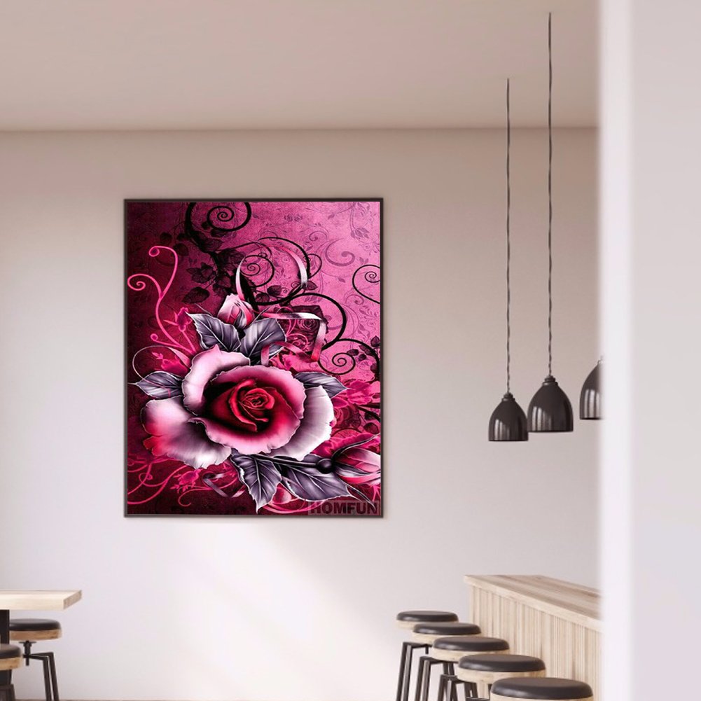 Pintura Diamante - Redondo Completo - Rosa