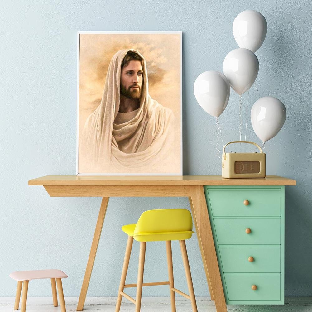 Pintura Diamante - Redondo Completo - Jesus Cristo