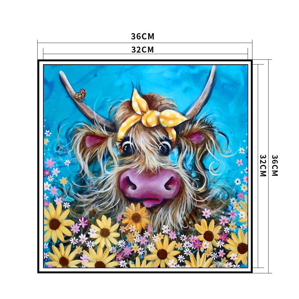 11ct Stamped Cross Stitch - Cow(36*36cm)