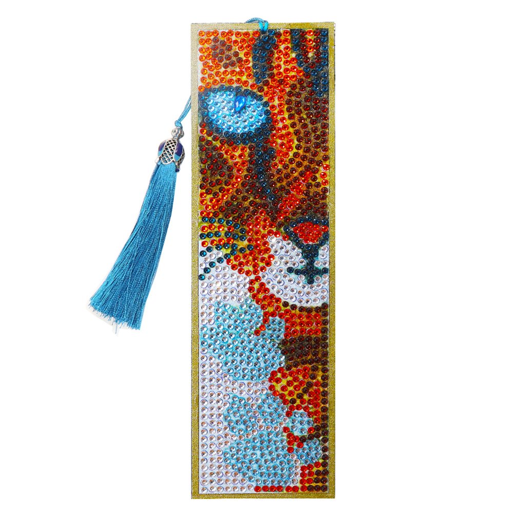 DIY Diamond Painting Bookmark with Tassel Cat