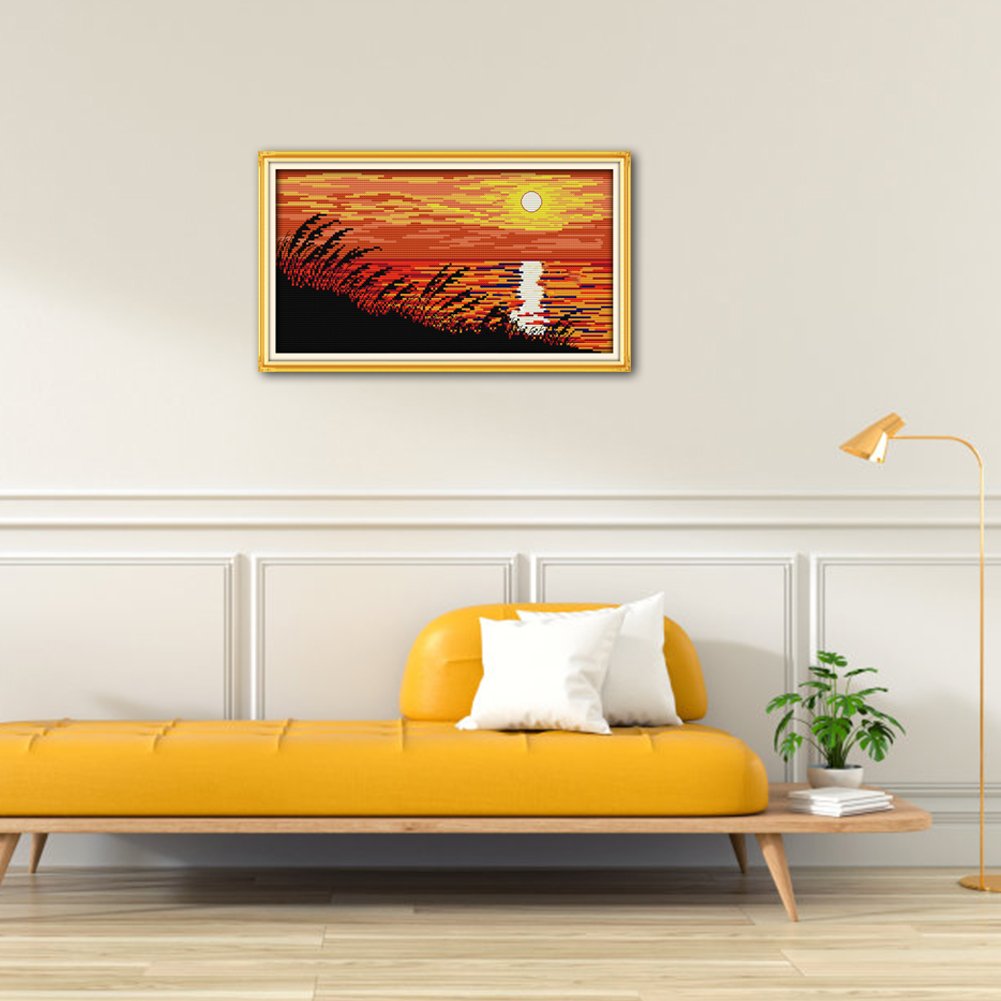 14ct Stamped Cross Stitch - Sunset (37*21cm)