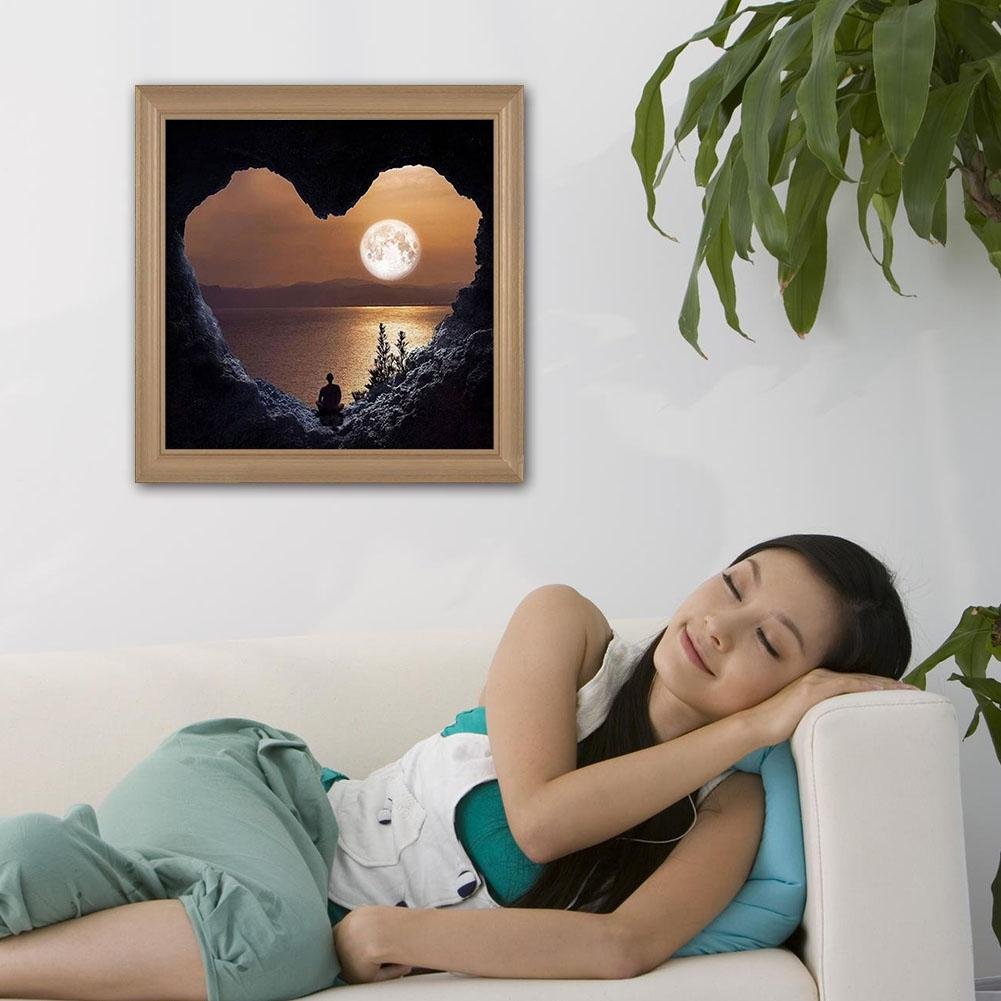 Diamond Painting - Full Round - Heart Moon