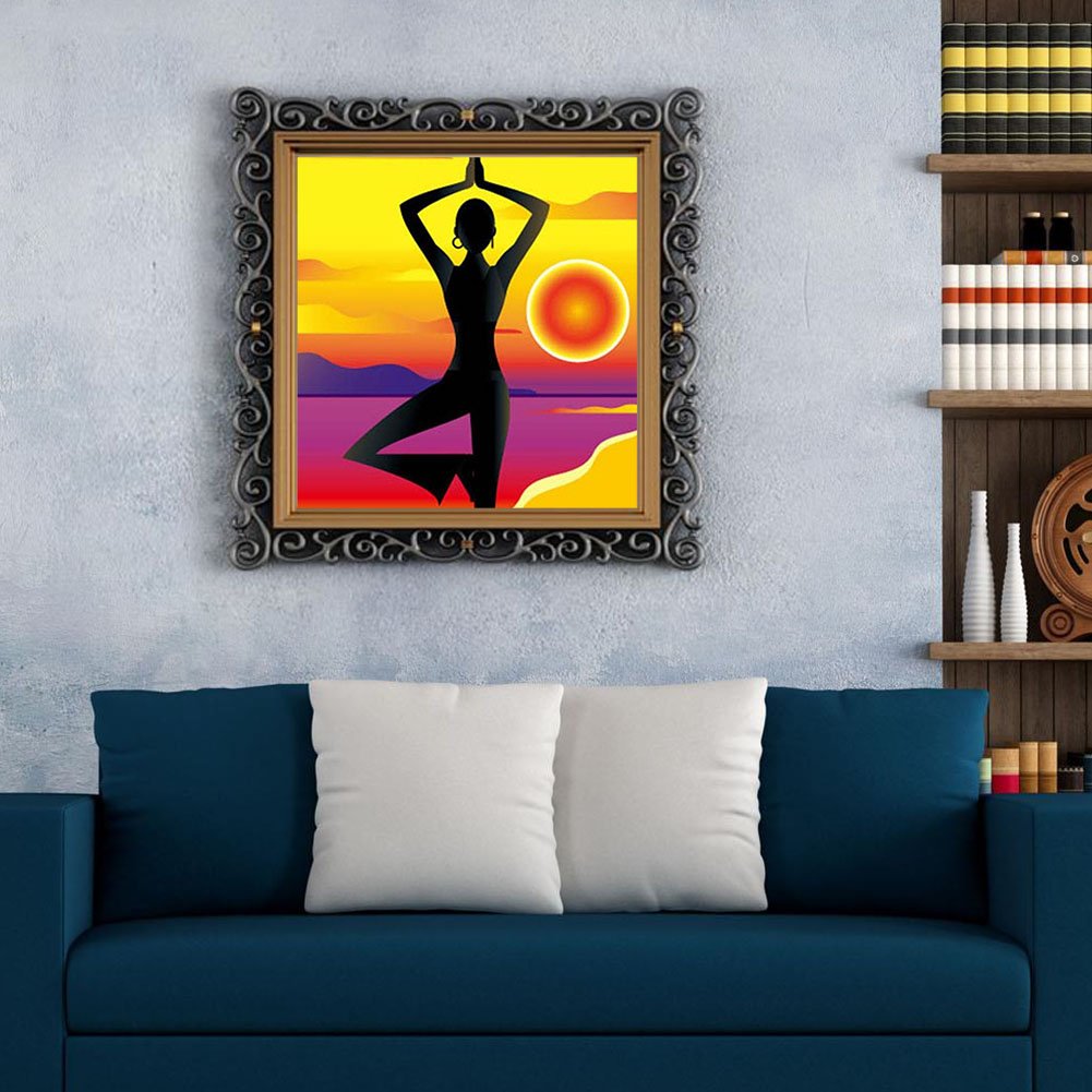 Diamond Painting - Full Round - Yoga Woman
