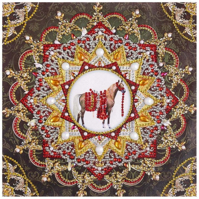 Diamond Painting - Crystal Rhinestone - Mandala Horse Model: DZ237