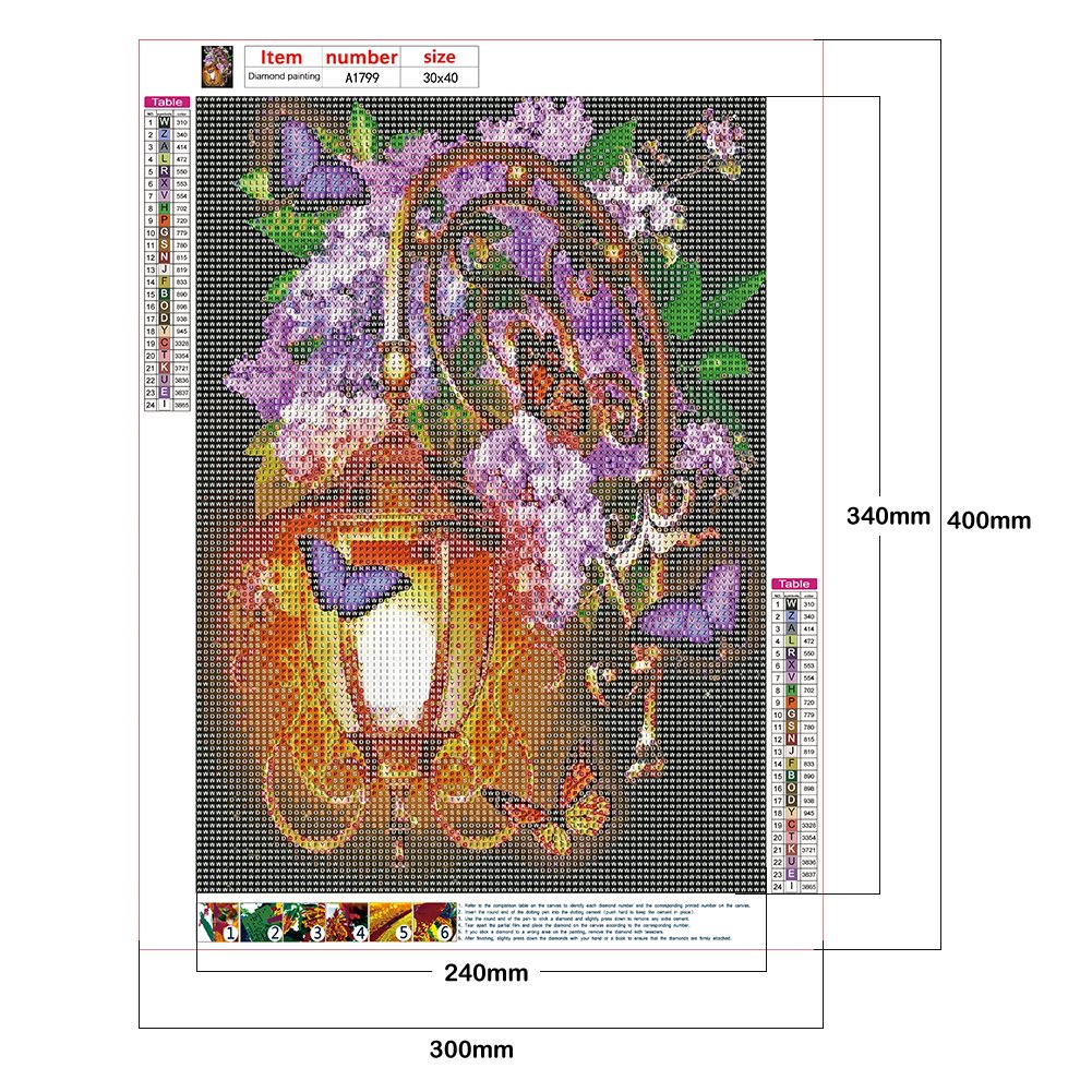 Diamond Painting - Full Round - Lantern Flower