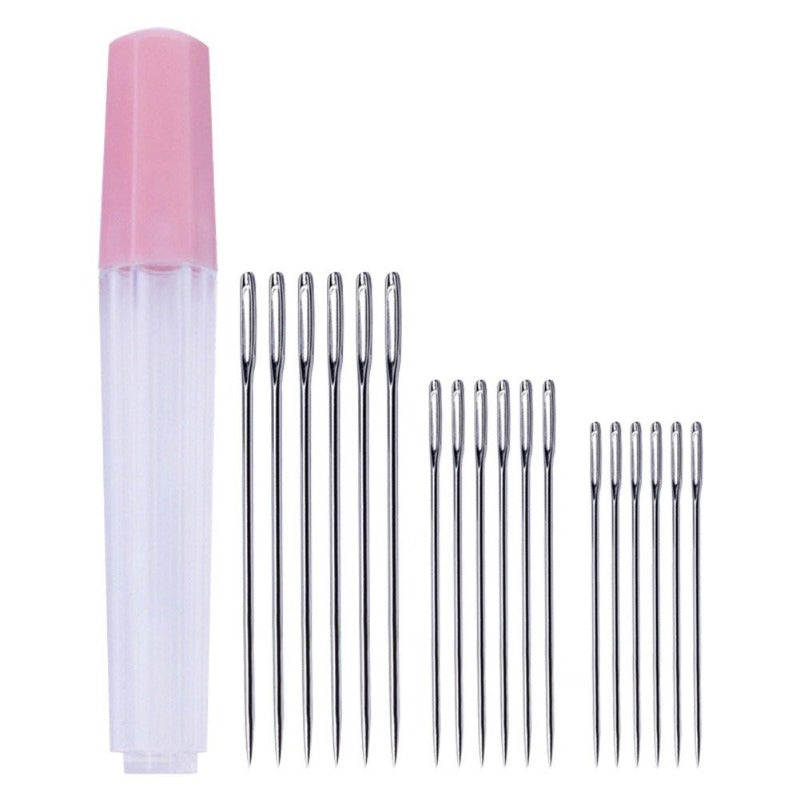 Big Eye Sewing Needles Set Stainless Steel Stitching Tools (5pcs a bottle)