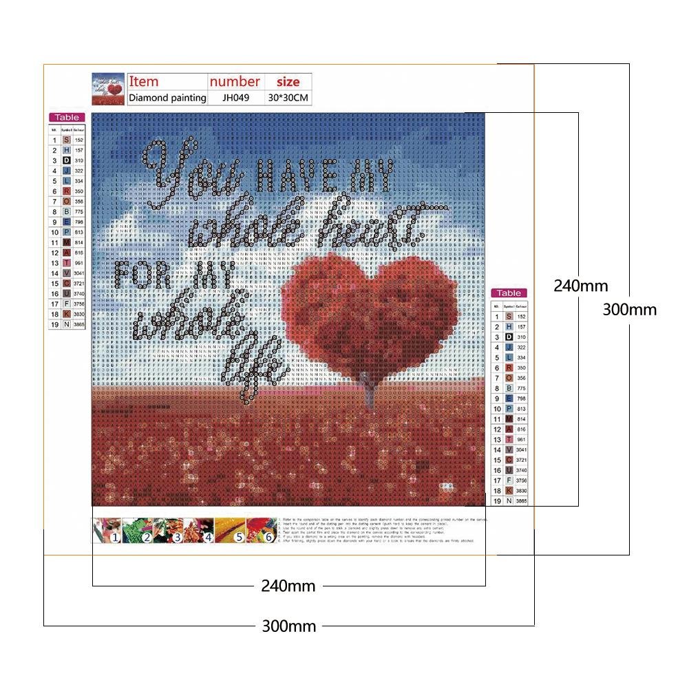 5D DIY Diamond Painting Kit - Full Round - Red Heart Tree