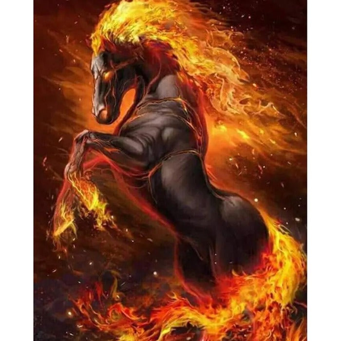Paint By Number Acrylic Paints Fire Horse (40*50cm)
