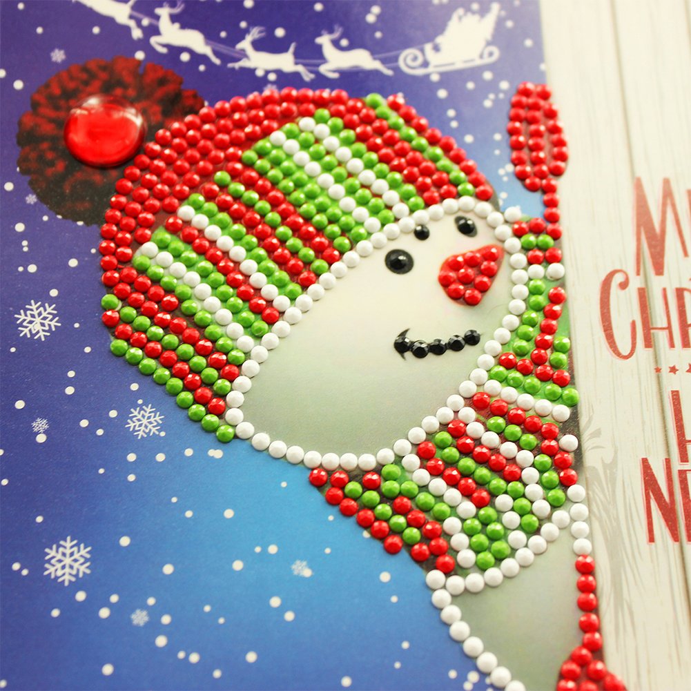 DIY Diamond Painting Greeting Card - Snowman D
