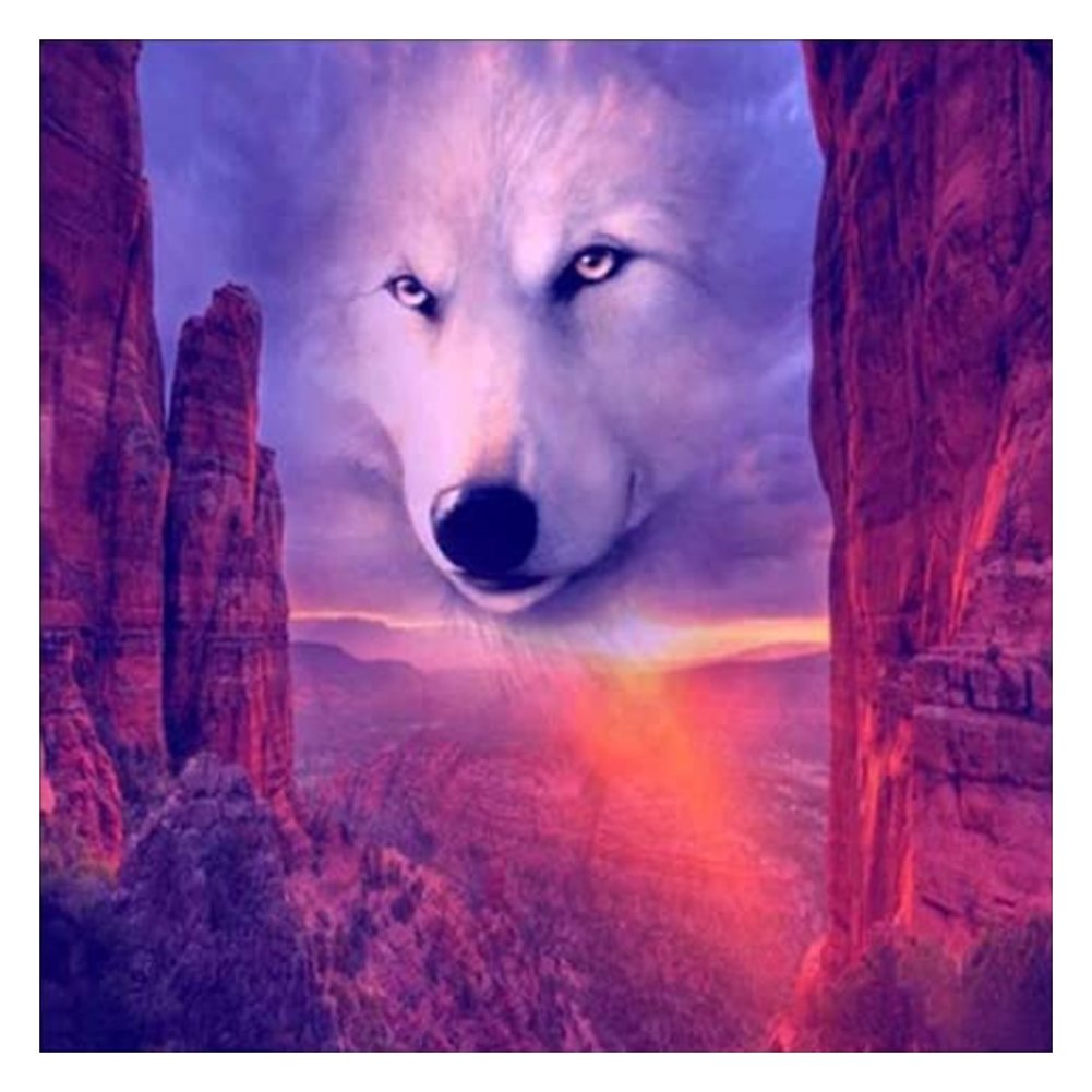 11ct Stamped Cross Stitch Wolf(50*50cm)