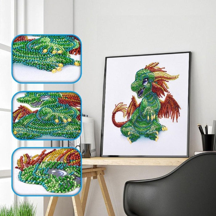 Diamond Painting - Crystal Rhinestone - Cute Dragon【diamondpaintingsart】
